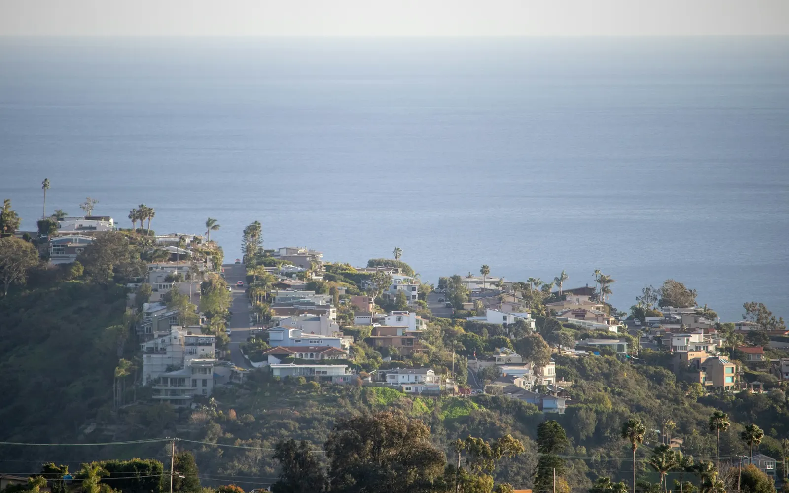 Hillside homes overlooking the ocean in Laguna Beach