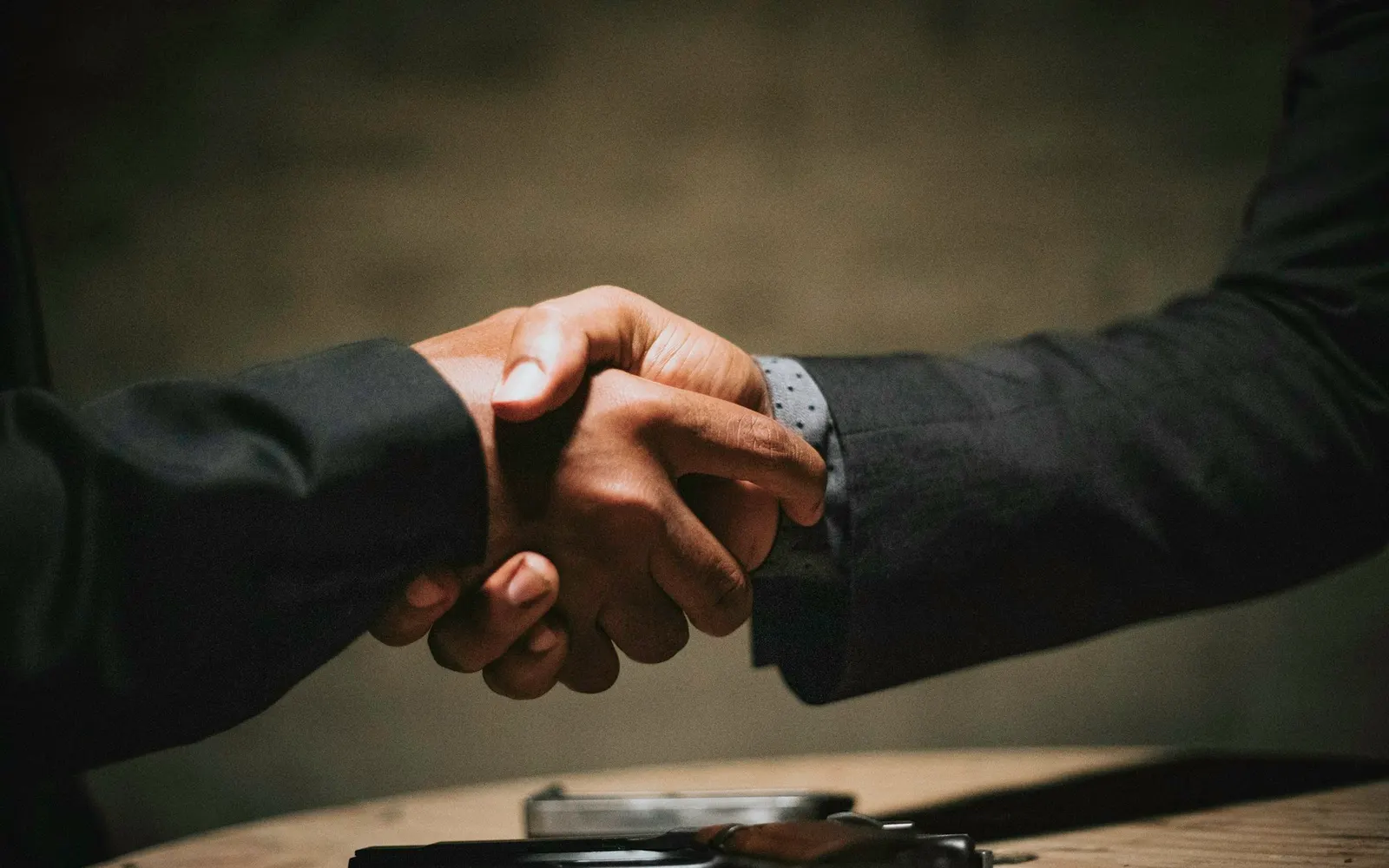 Handshake closing a real estate agreement