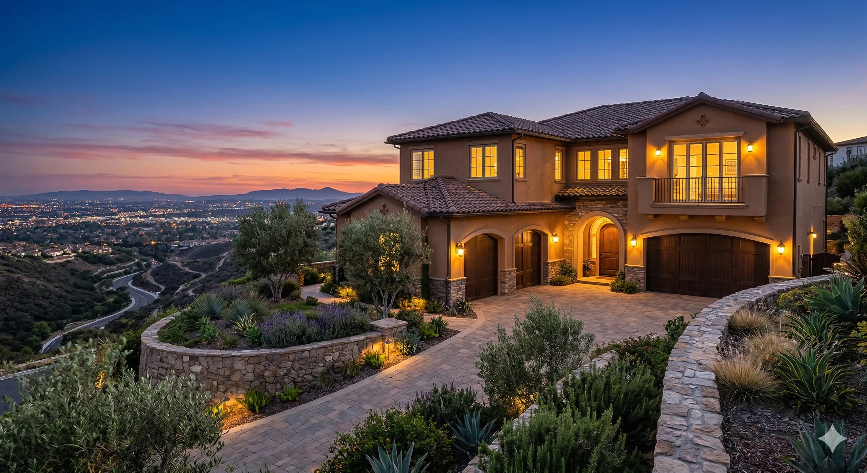 Residential neighborhood in Anaheim, Orange County, California